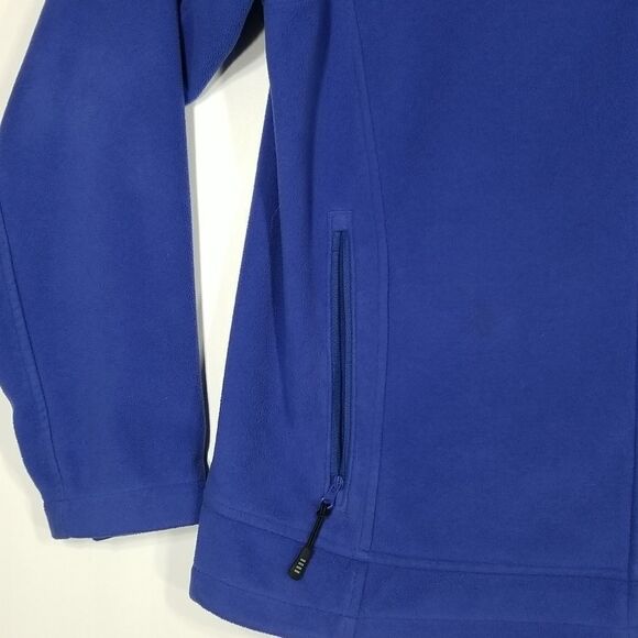 Lands End Jacket Womens Large Fleece Full Zip Long Sleeve Velcro Wrist  Purple - Picture 4 of 11
